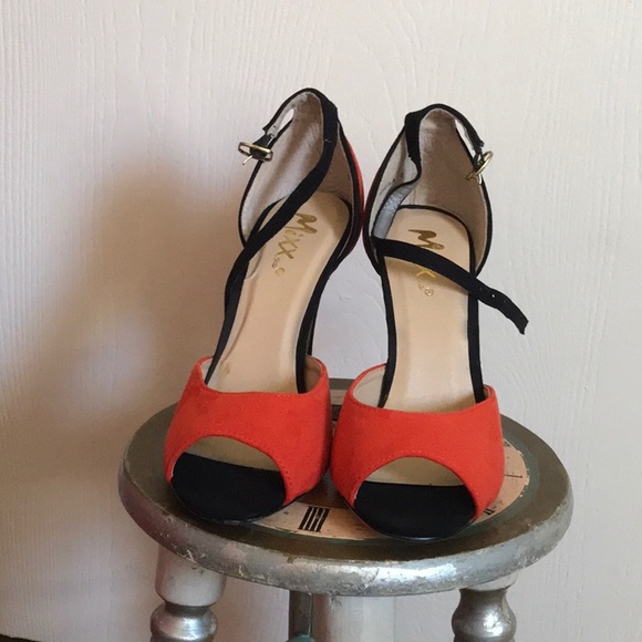Mixx Shuz Shoes Mixx Tangerine Heels Poshmark